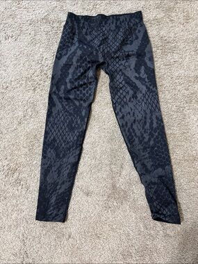 Vital Apparel Black Snake-Print Leggings
